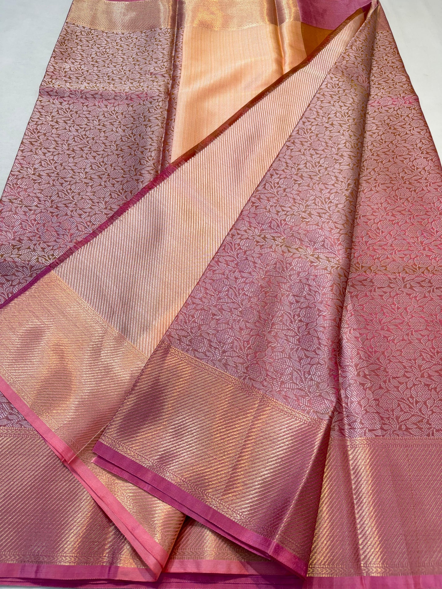 Pink Kanchi Silk Banarasi Saree