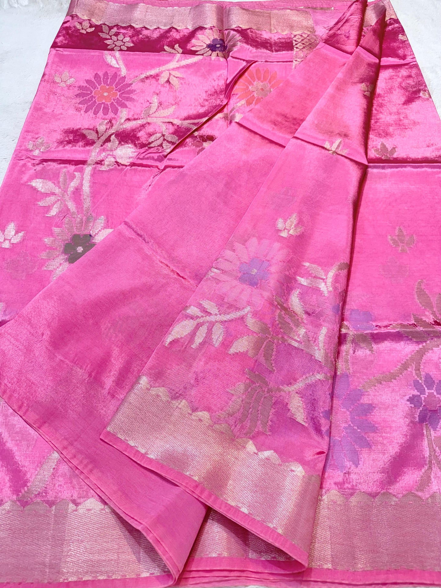 Pink Viscose Silk Premium Banarasi Saree