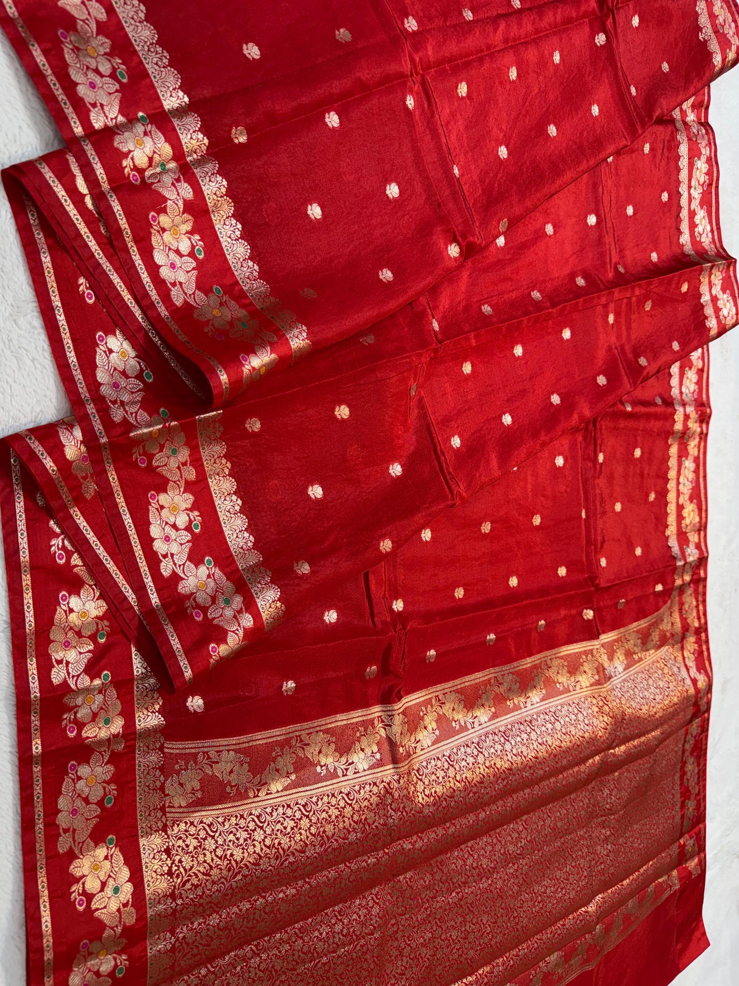 Red Viscose Silk Premium Banarasi Saree