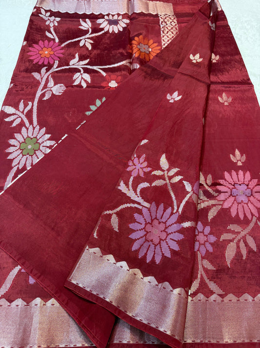 Wine Viscose Silk Premium Banarasi Saree