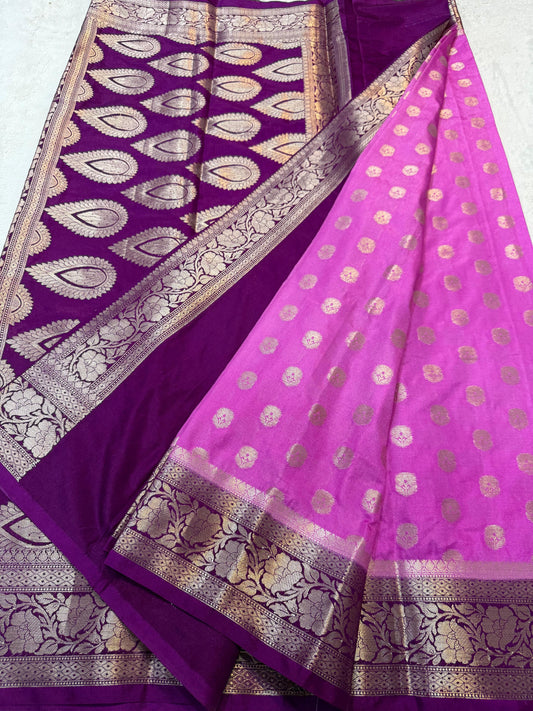 Pink Dupion Silk Premium Banarasi Saree