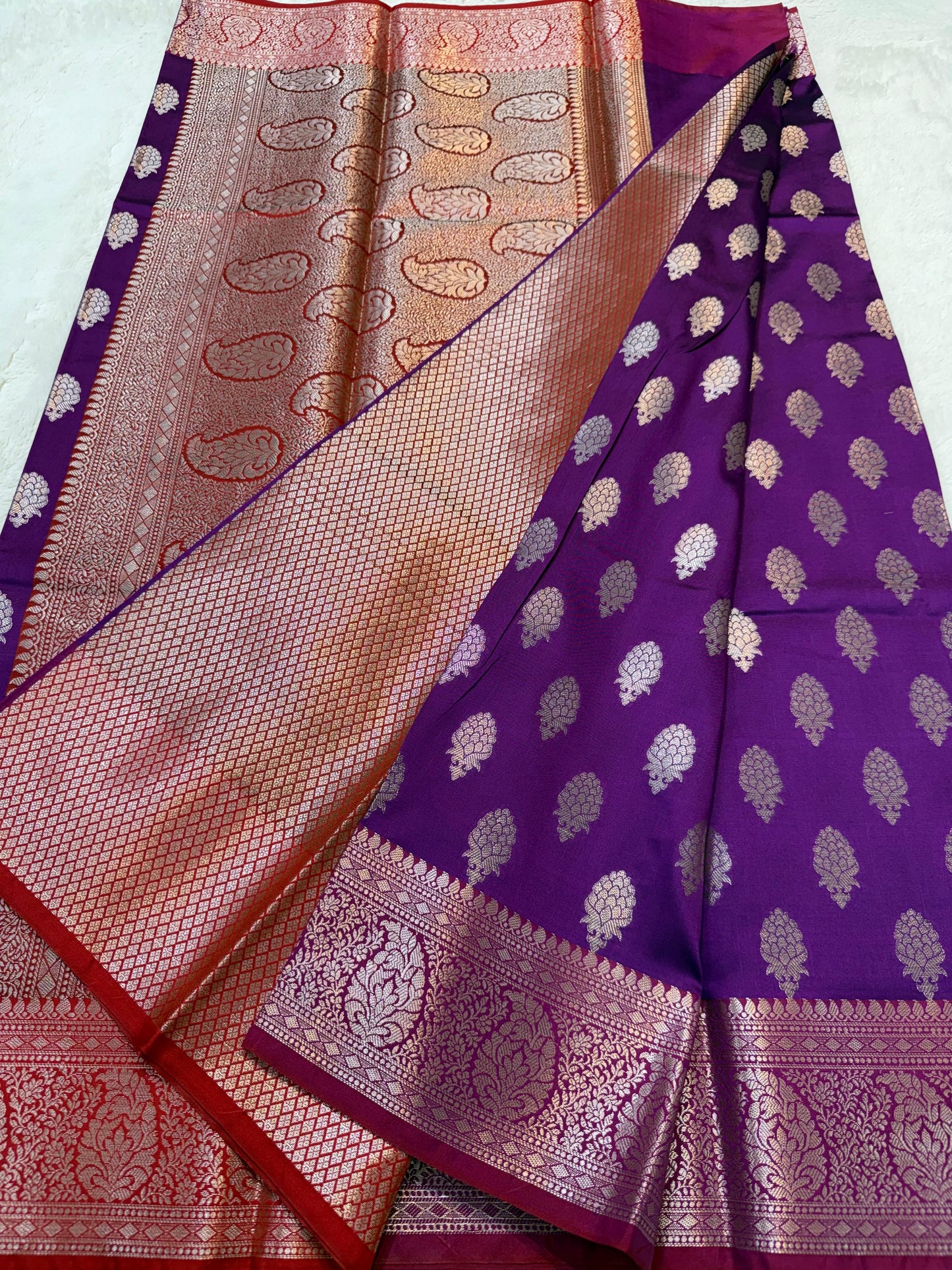Purple Soft Silk Premium Banarasi Saree