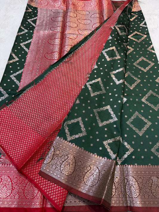 Green Soft Silk Premium Banarasi Saree