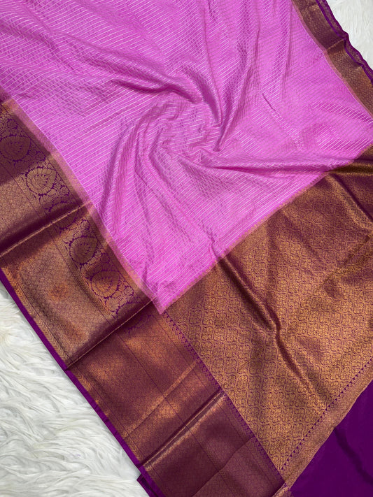 Lovender Dupion Silk Banarasi Saree