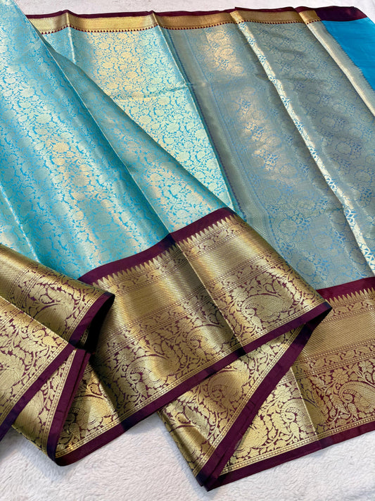 Blue Kanchi Silk Premium Banarasi Saree