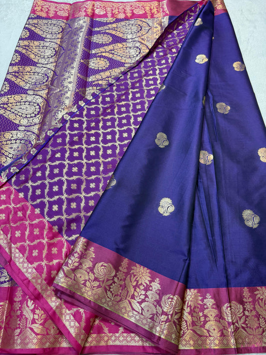Blue Soft Silk Premium Banarasi Saree