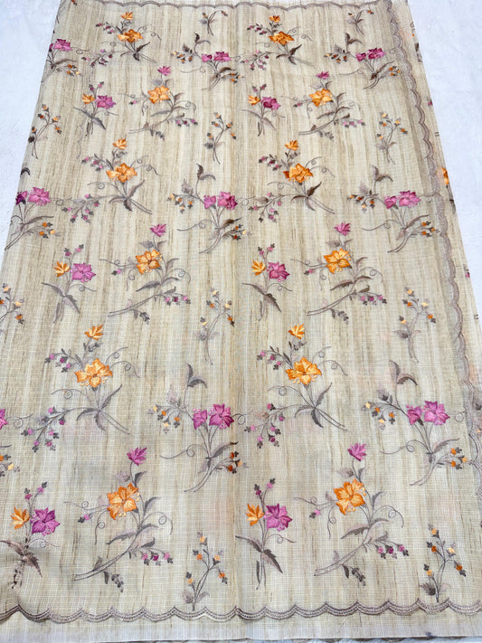 Khadi Silk Designer Cutwork Embroidery Premium Banarasi Saree