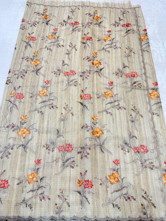 Khadi Silk Designer Cutwork Embroidery Premium Banarasi Saree