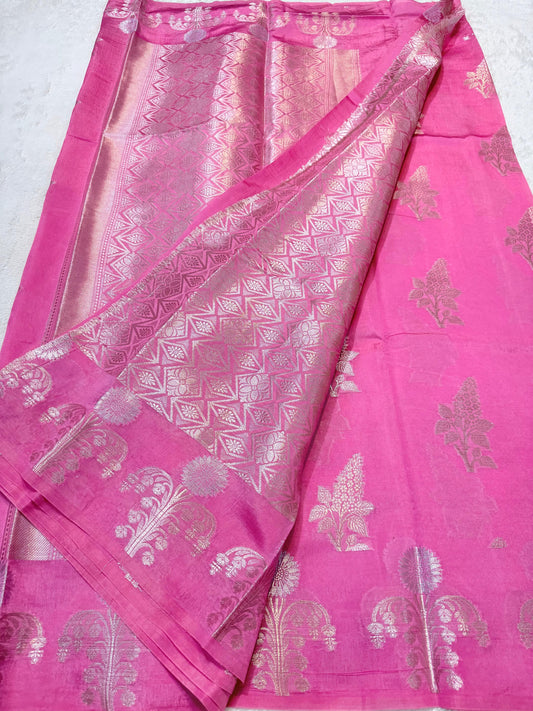 Pink Raw Mango Premium Banarasi Saree