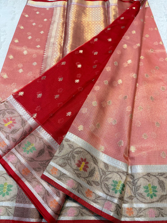 Tissue Kota Paithani Border Premium Banarasi Saree