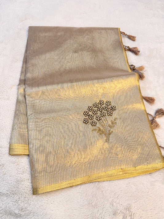 Tissue Handwork Premium Banarasi Saree