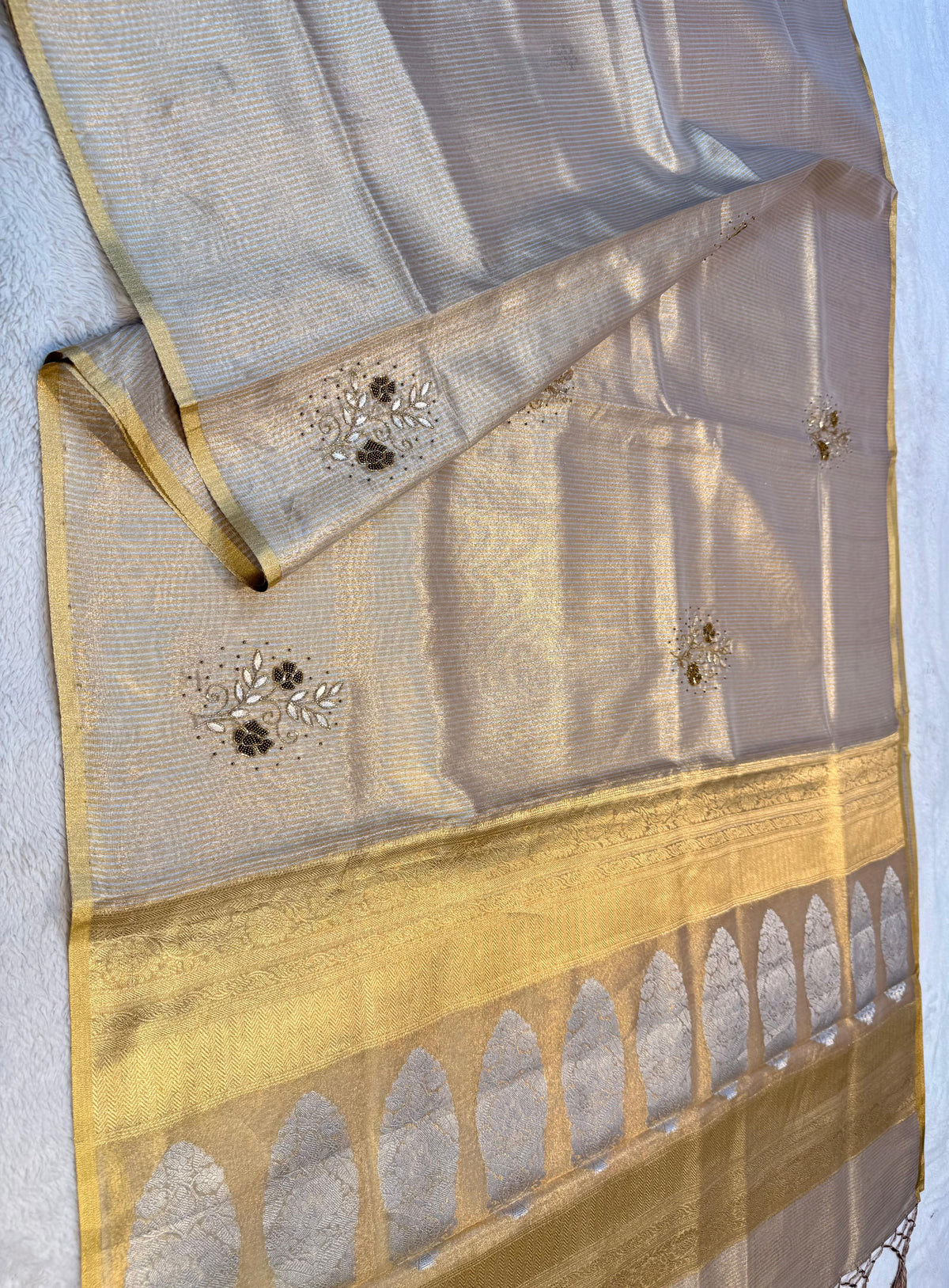 Tissue Handwork Premium Banarasi Saree