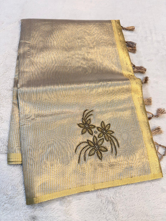 Tissue Handwork Premium Banarasi Saree