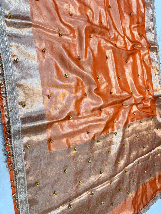 Tissue Ghungaroo Premium Banarasi Saree