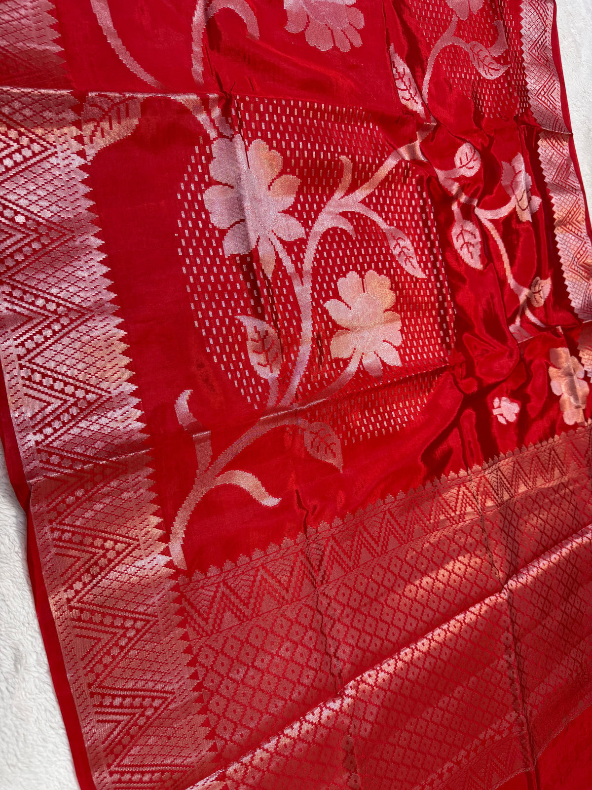 Red Viscose Premium Banarasi Saree