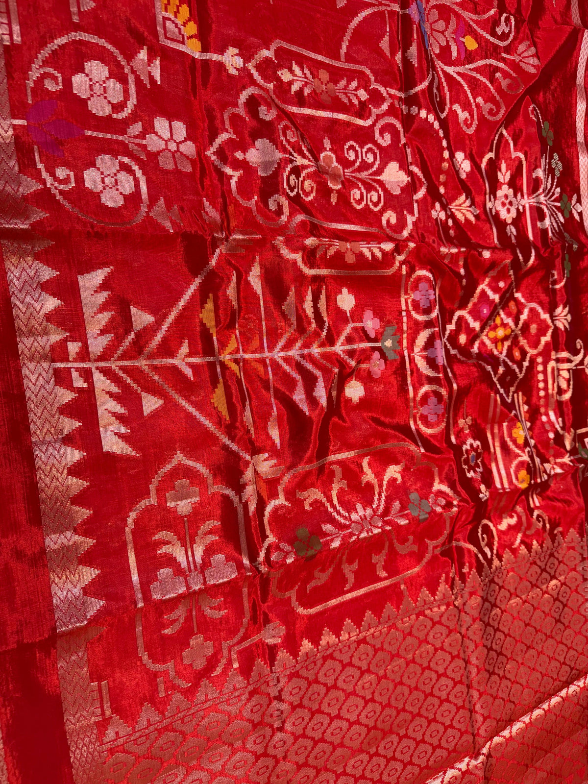 Red Viscose Minakari Premium Banarasi Saree