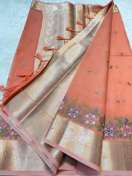 Cotton Kota Designer Embroidery Premium Banaras