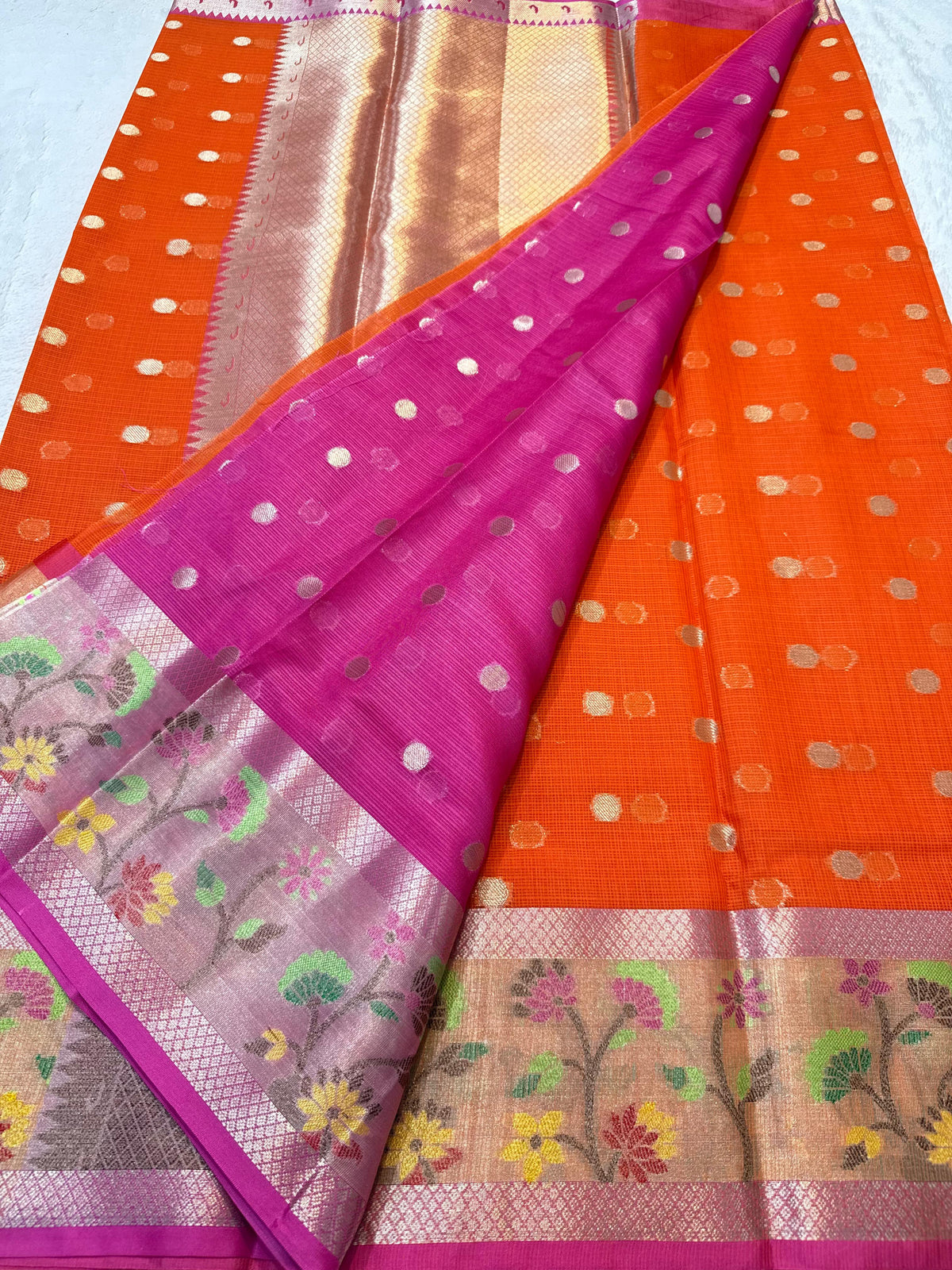 Cotton Kota Paithani Border Premium Banarasi Saree