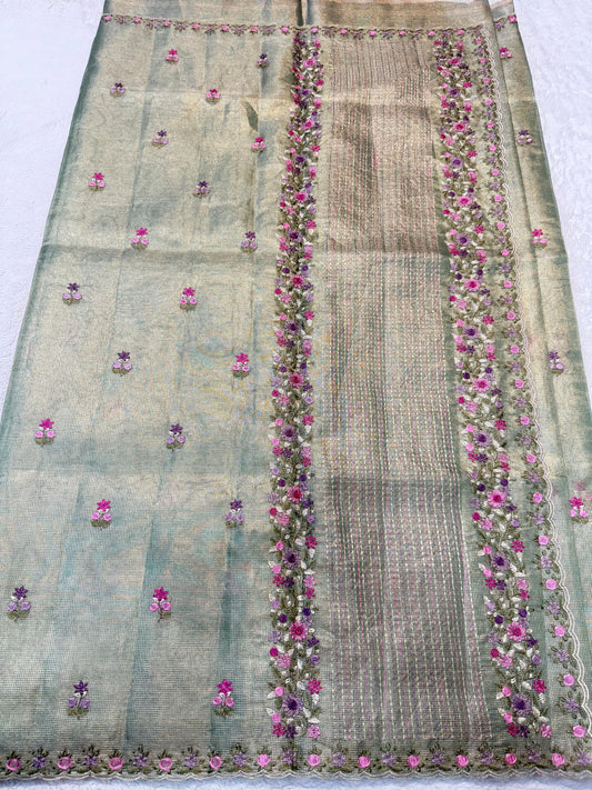 Tissue Kota Designer Embroidery Premium Banarasi