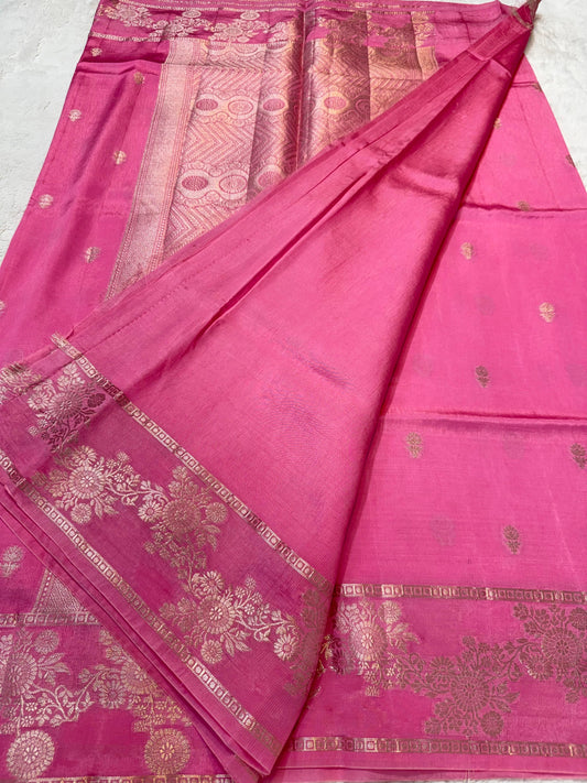 Pink Raw Mango Premium Banarasi Saree