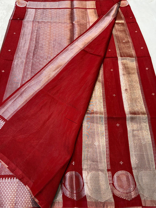 Red Raw Mango Premium Banarasi Saree