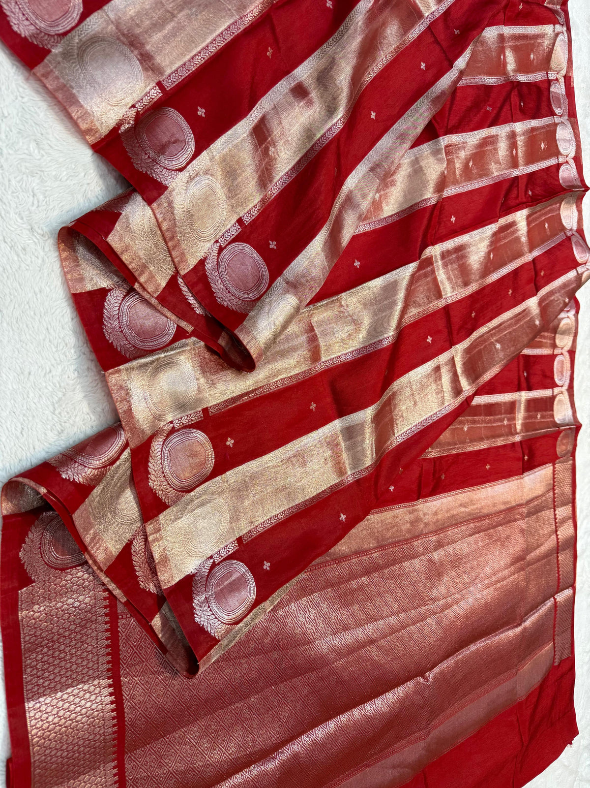 Red Raw Mango Premium Banarasi Saree