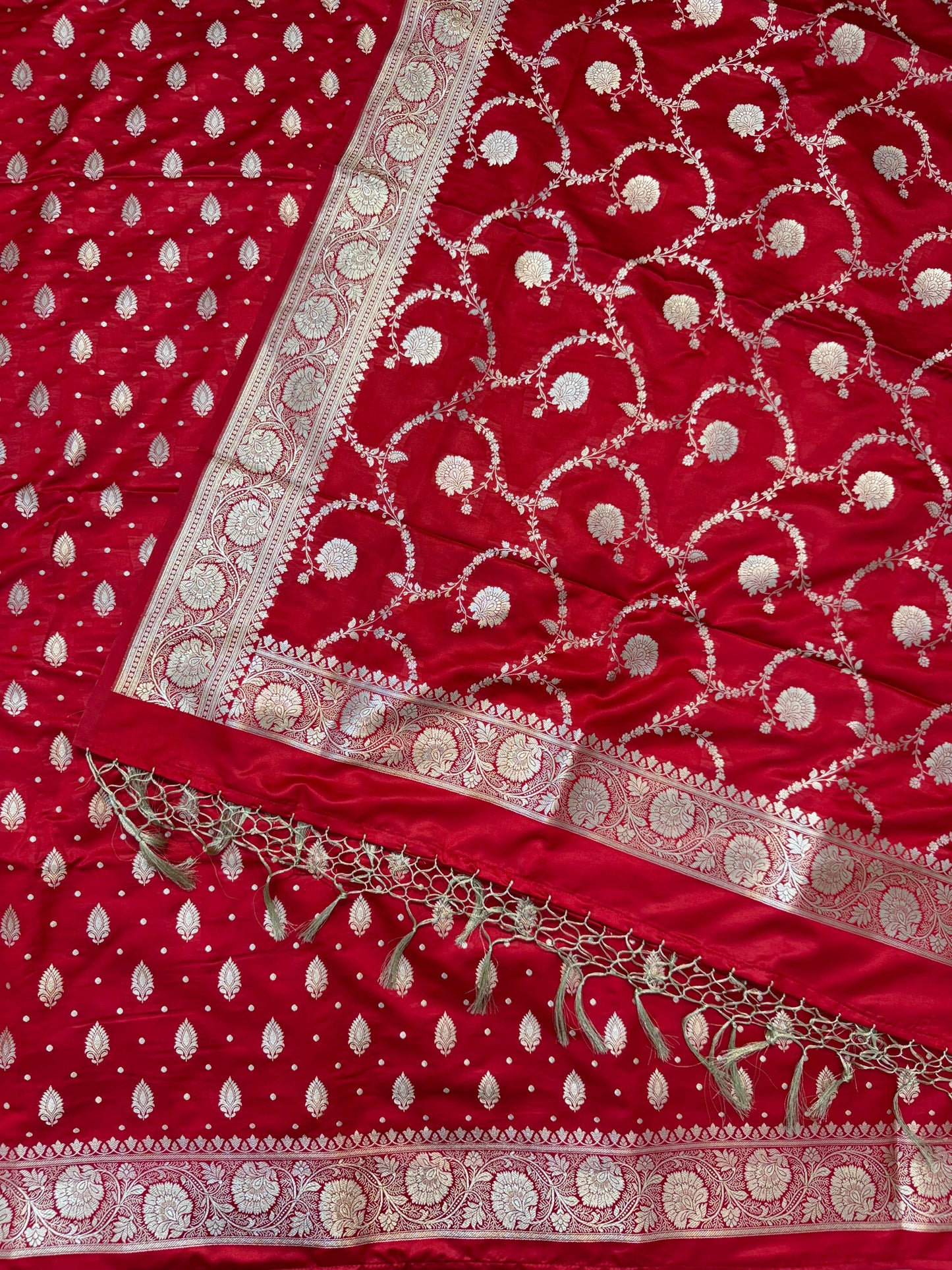 Banarasi satin katan silk suit