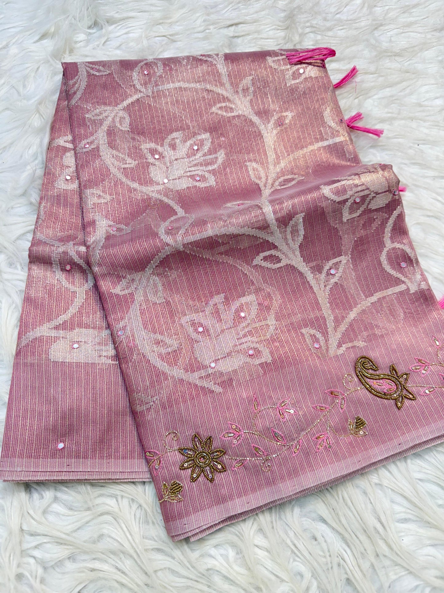 Tissue Kota handwork Banarasi Sarees