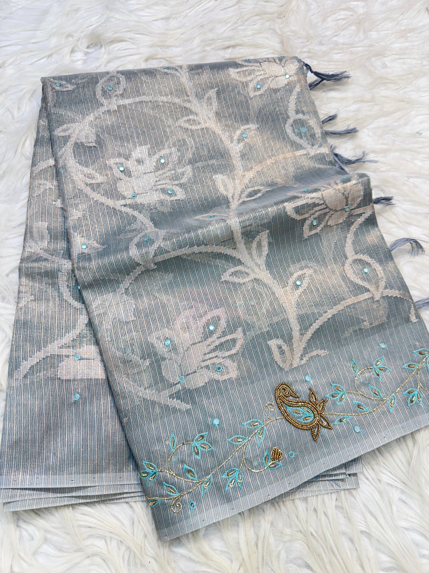 Tissue Kota handwork Banarasi Sarees