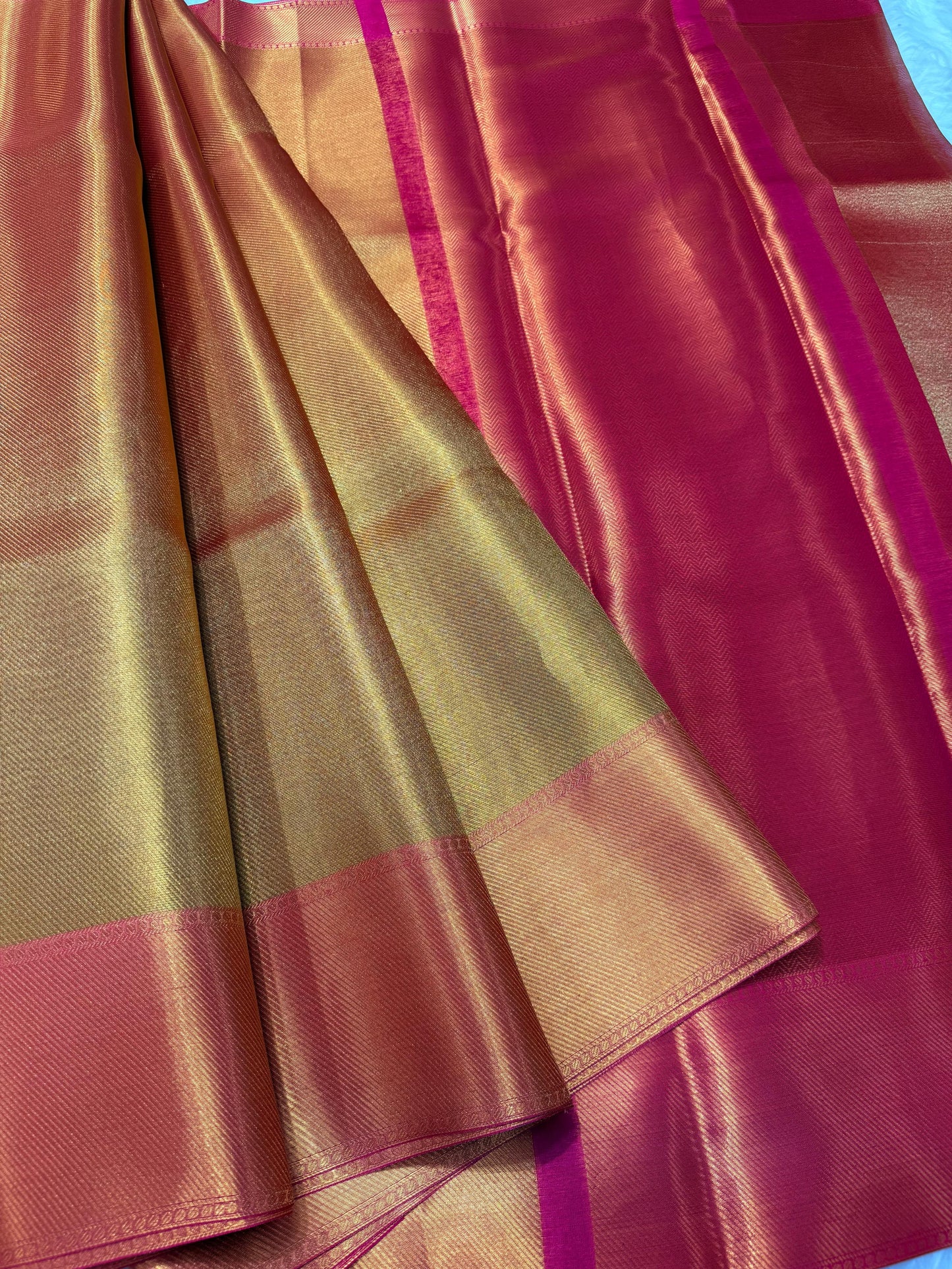 Tissue brocade silk saree