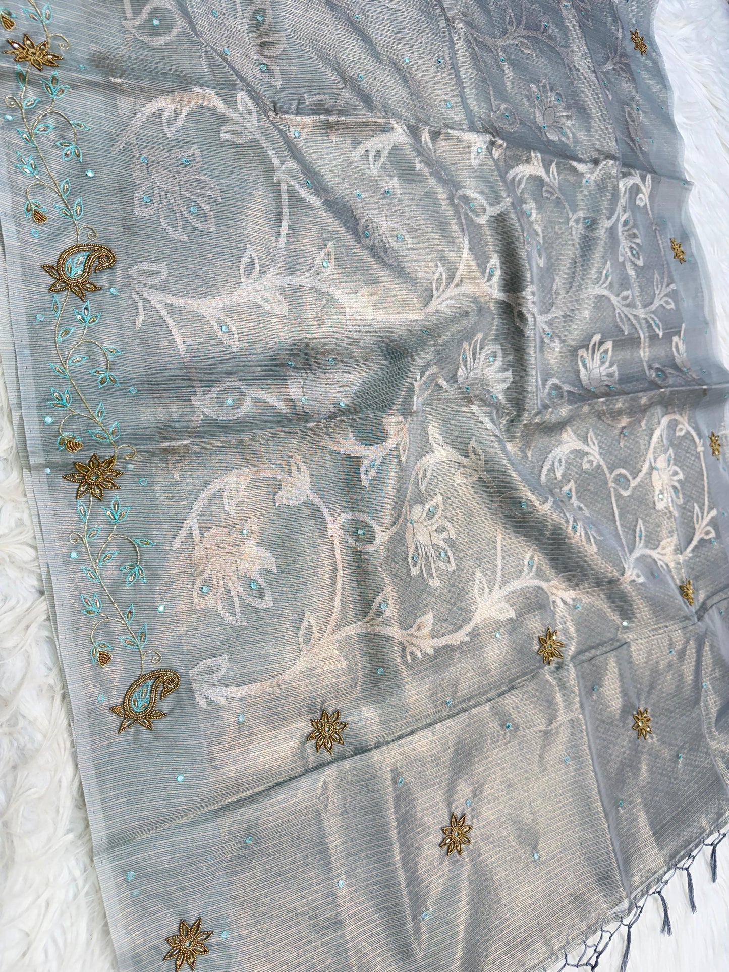 Tissue Kota handwork Banarasi Sarees