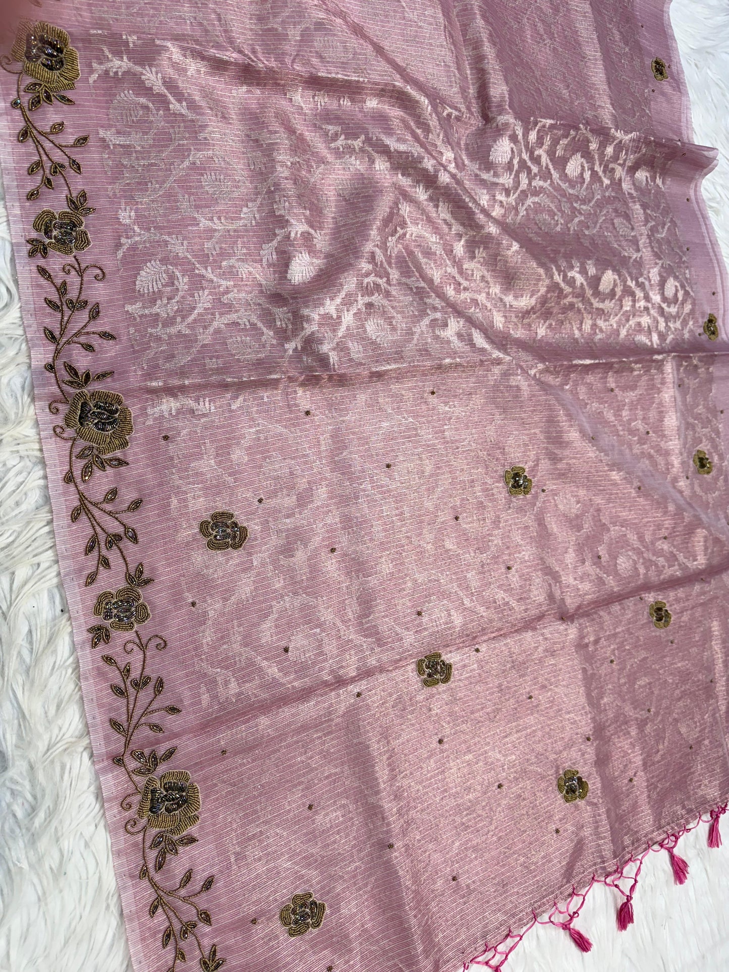 Tissue Kota handwork Banarasi Sarees