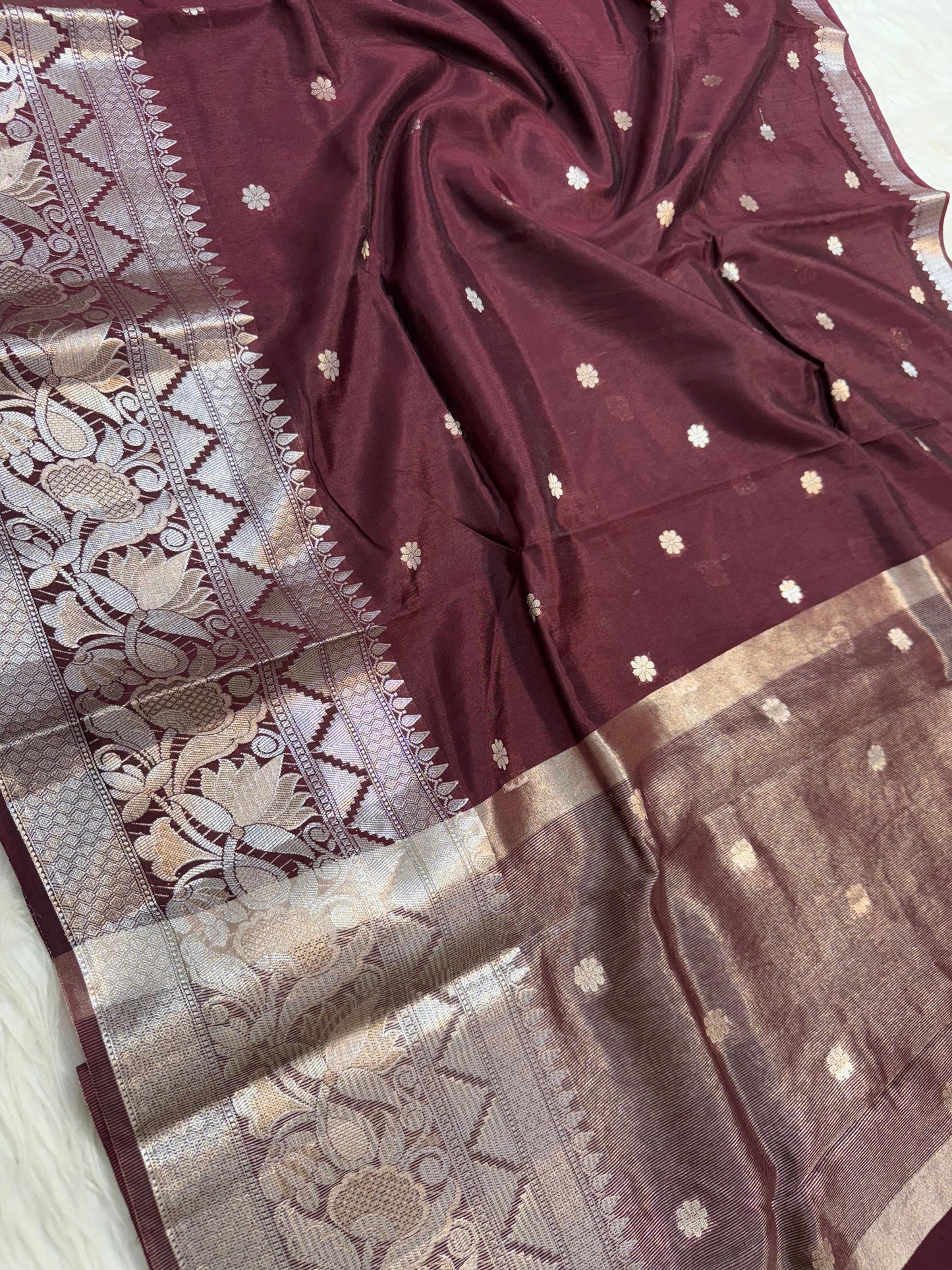 Banaras semi Raw mango banarasi saree