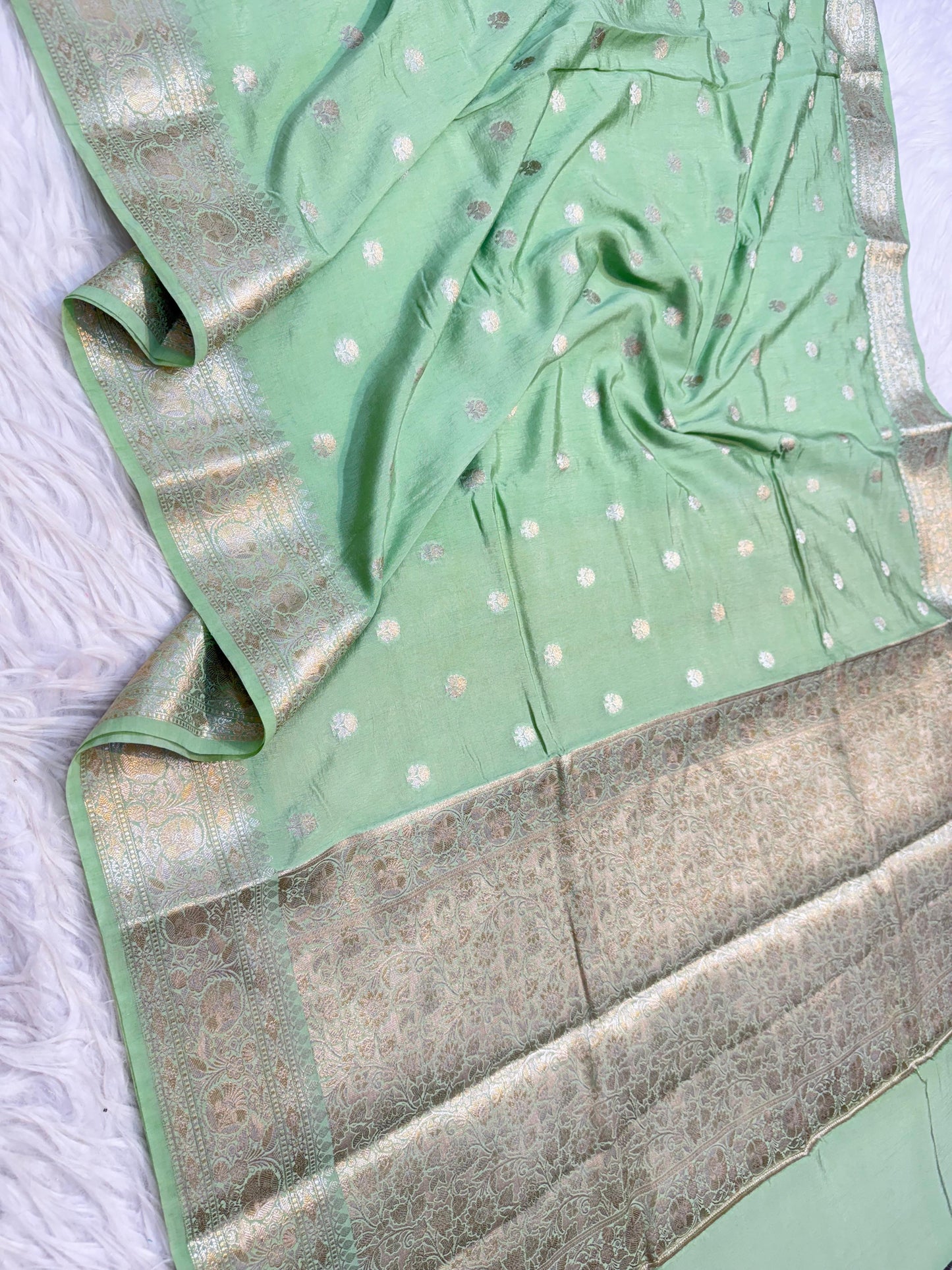 Raw mango Mina banarasi saree