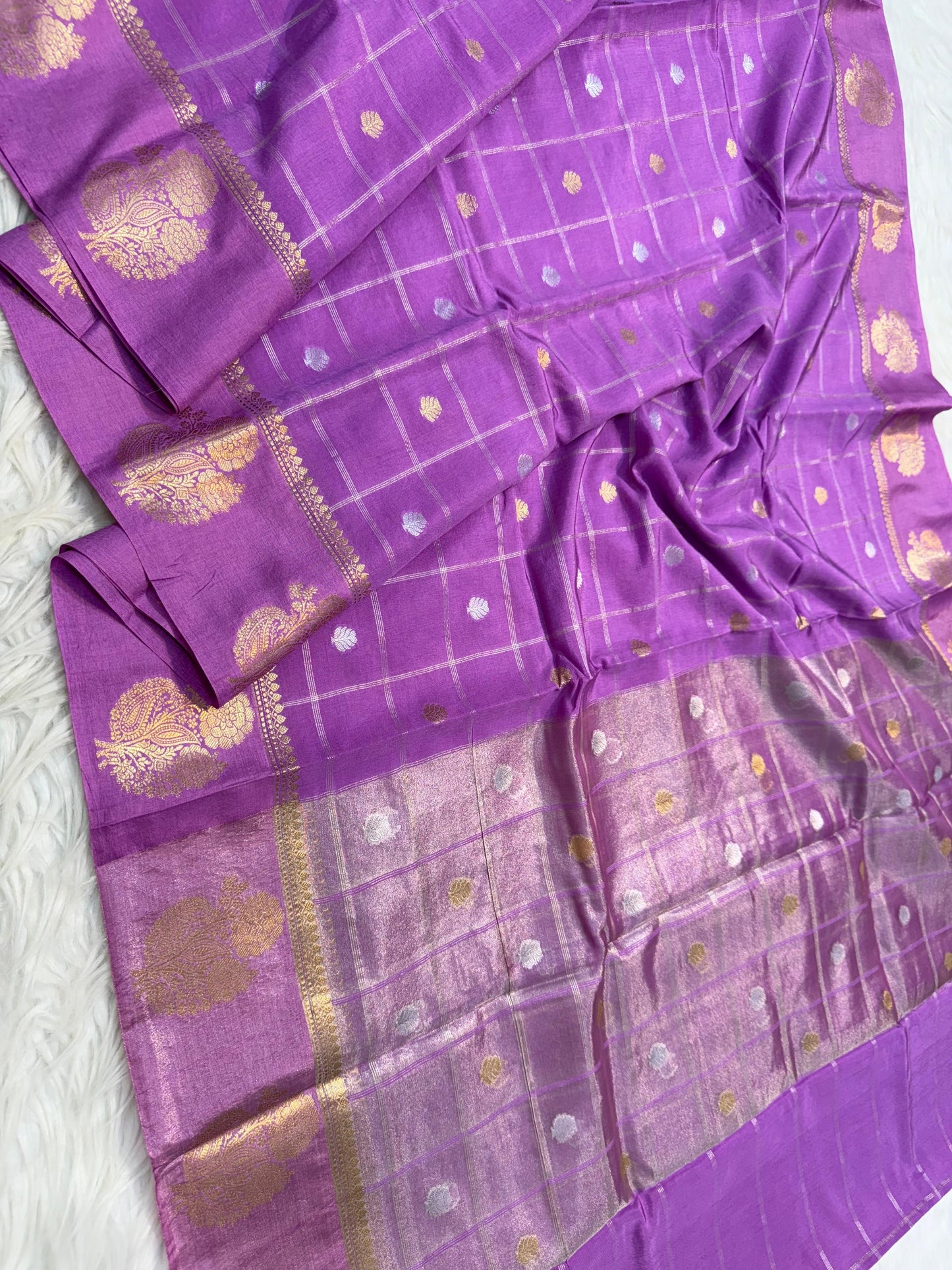 Semi Raw mango banarasi saree