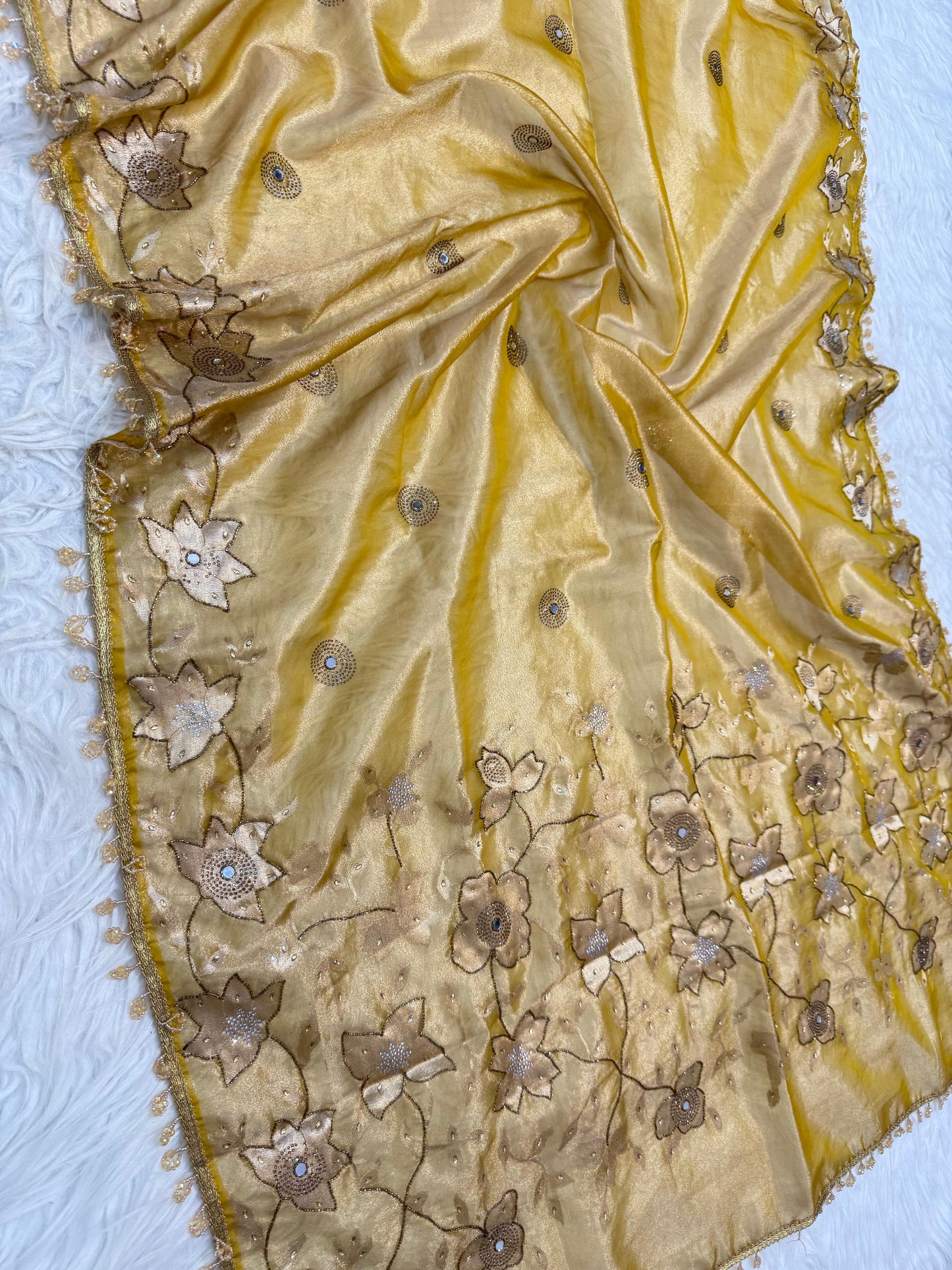 Tissue handwork Banarasi silk saree