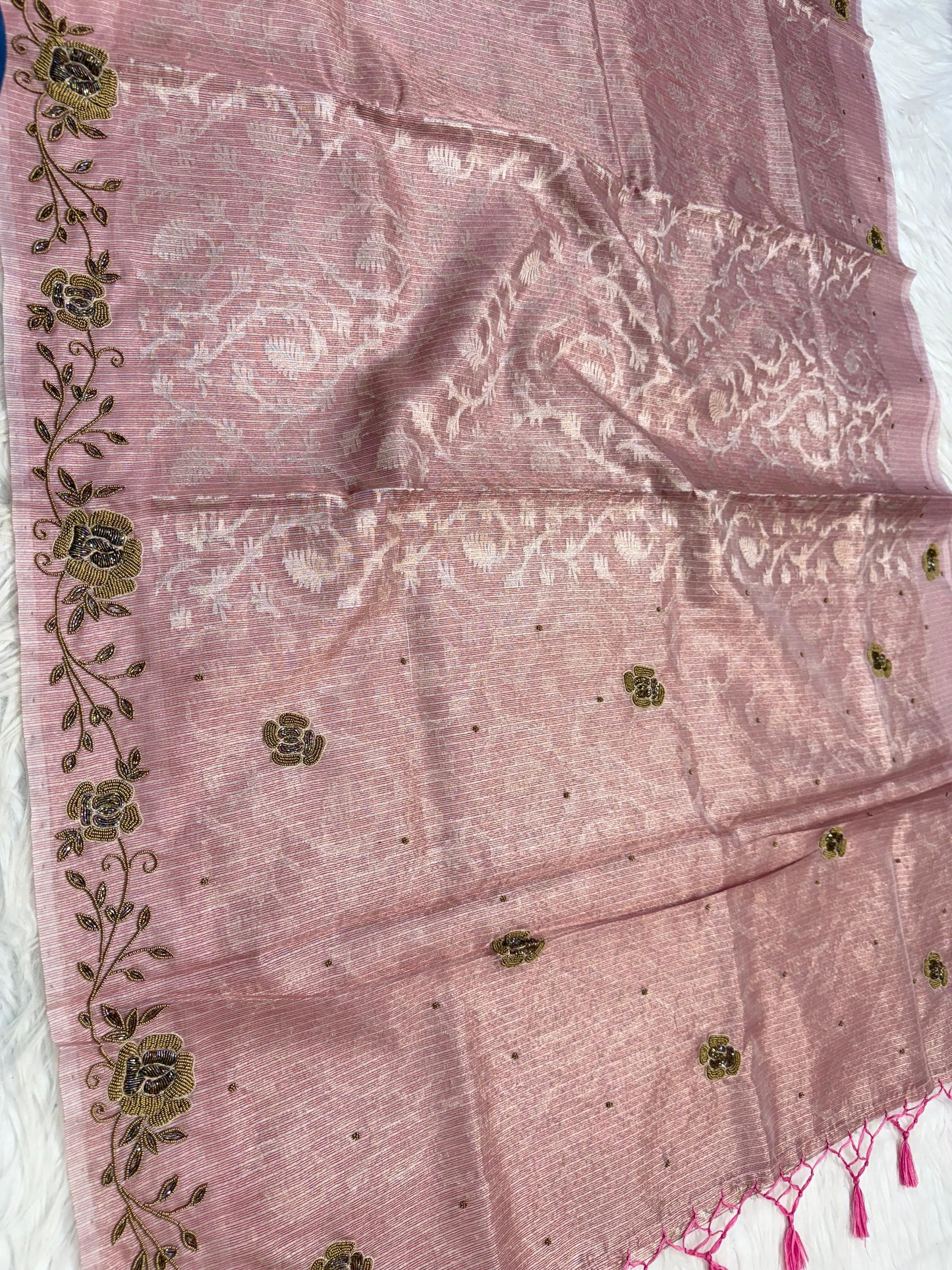 Tissue Kota handwork Banarasi Sarees