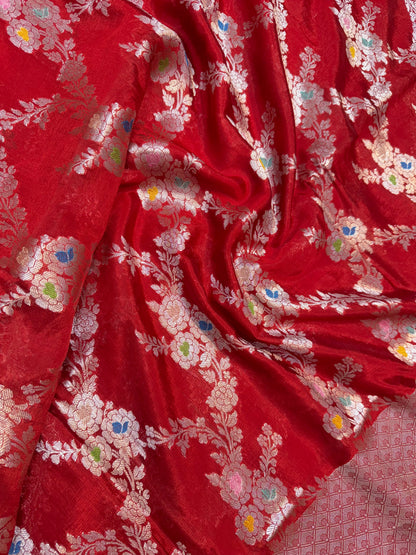 Raw mango Mina  banarasi saree