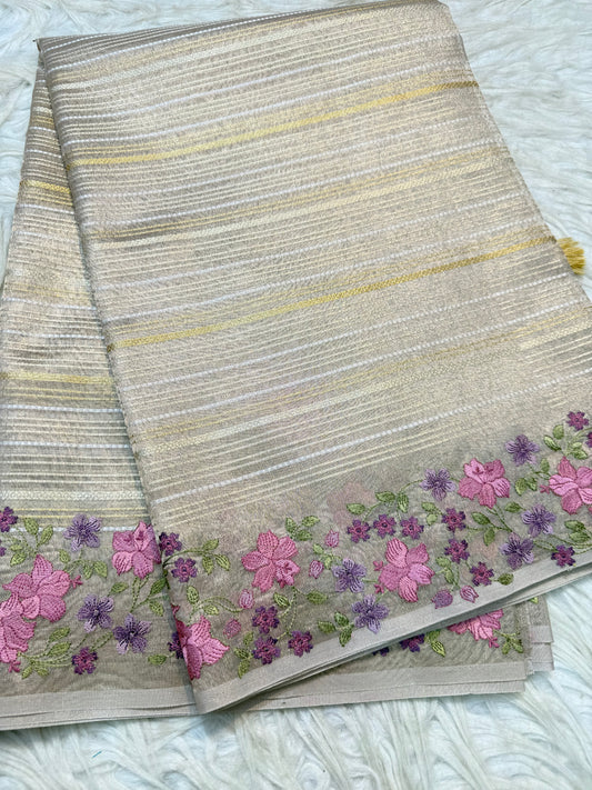 Banarasi Tissue embroidery saree
