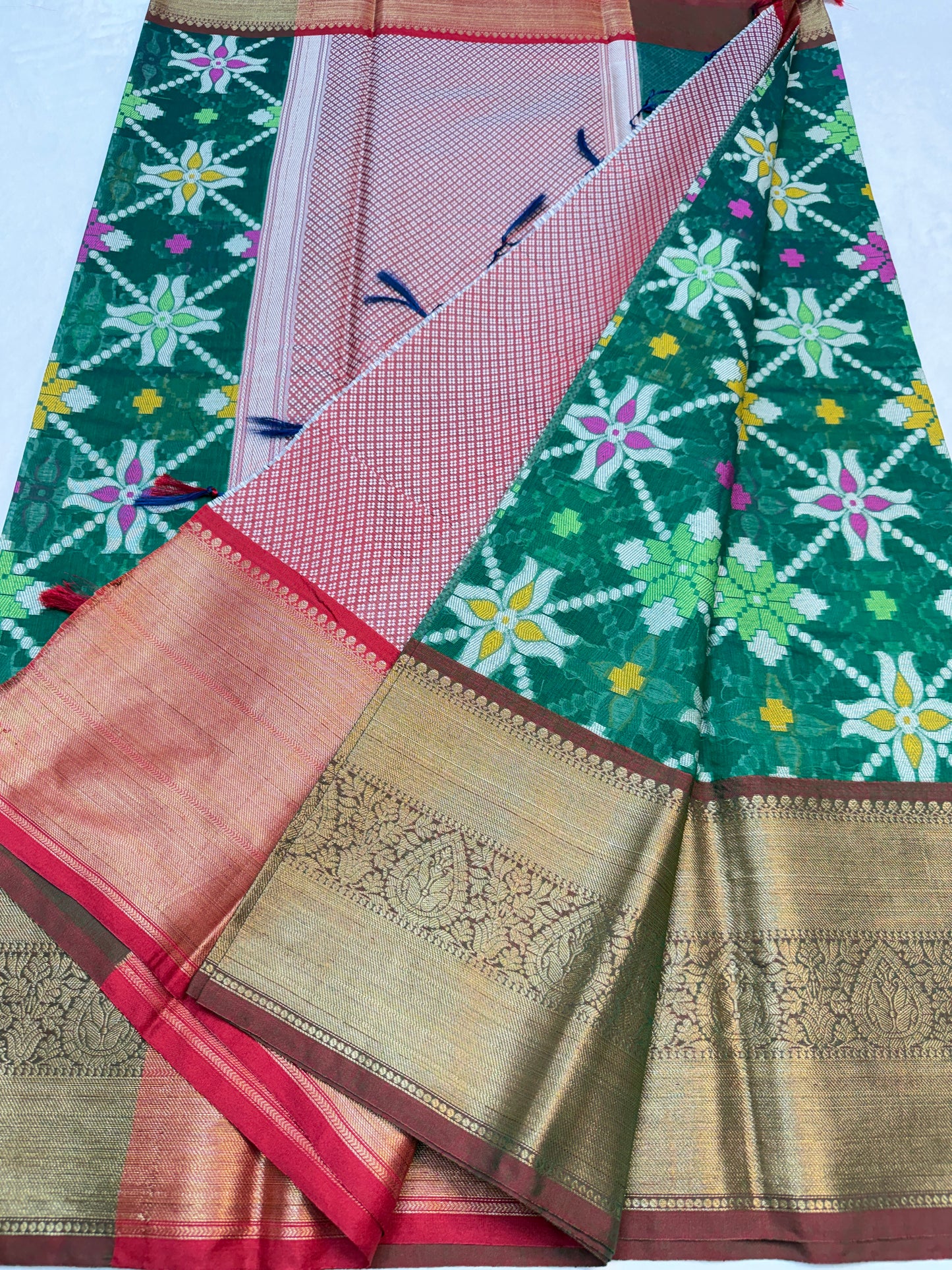 Multicolour cotton silk premium Banarasi saree