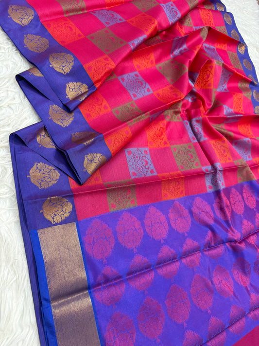 Kora muslin silk Banarasi saree
