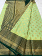 Pista green & bottle green shade Dupion Silk Banarasi Saree 
