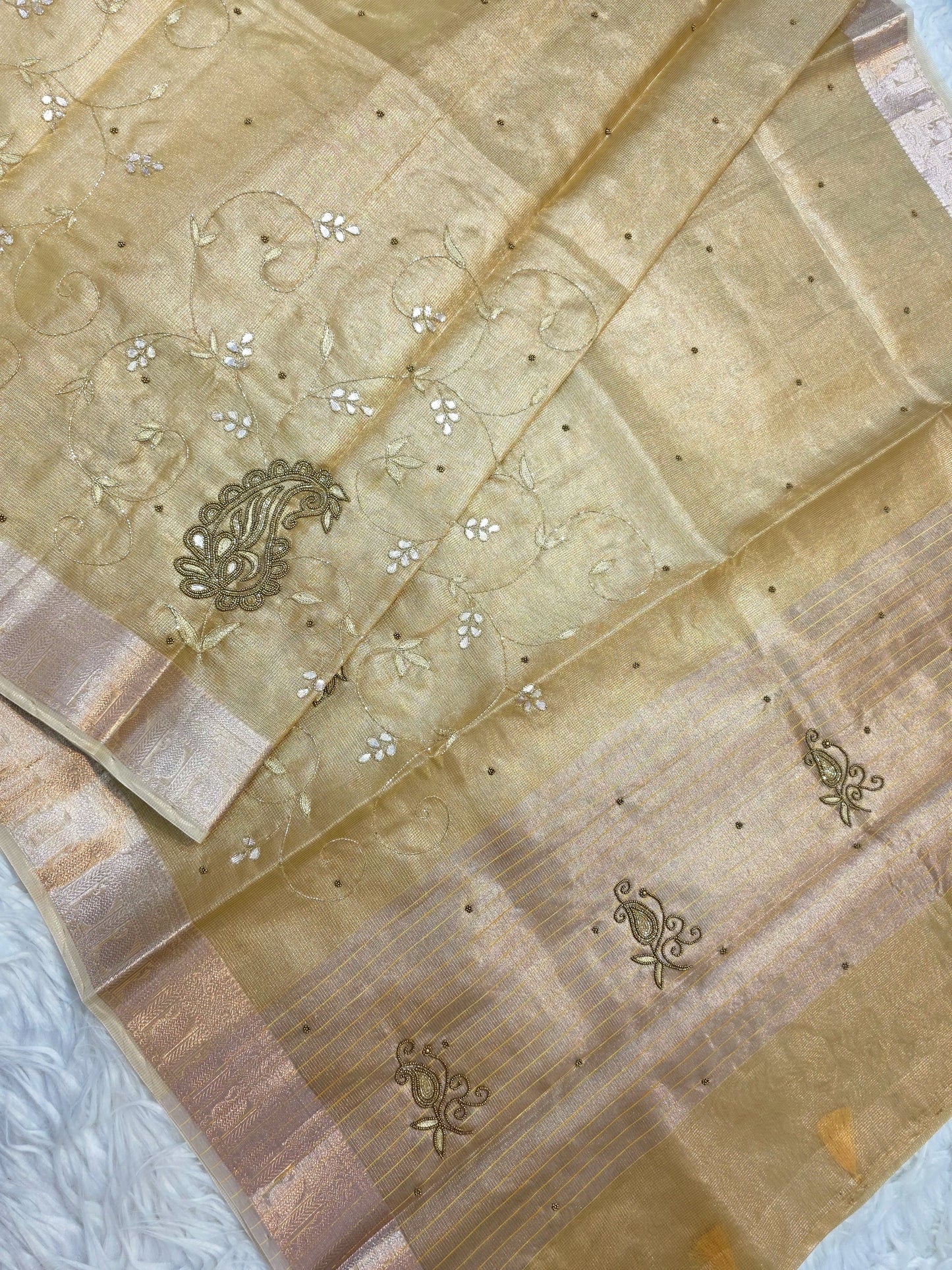tissue kota handwork banarasi saree
