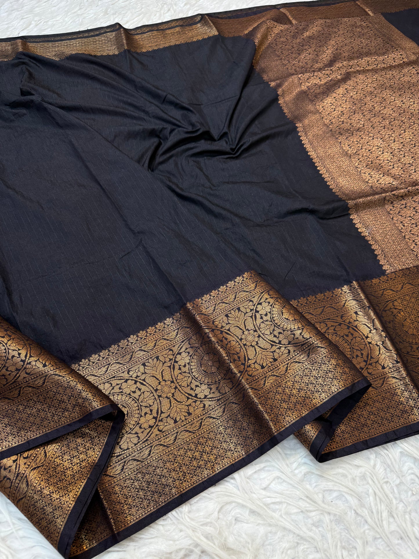 Black shade Dupion silk premium Banarasi saree