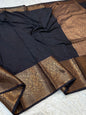Black shade Dupion silk premium Banarasi saree