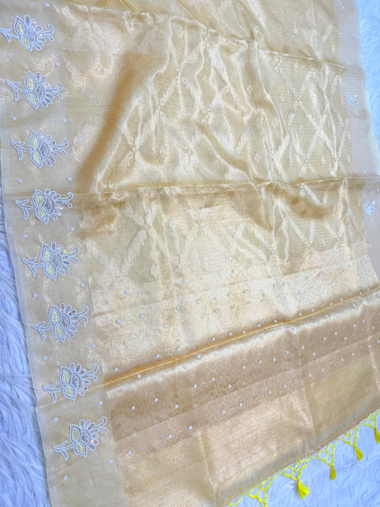 Tissue kota handwork Banarasi saree
