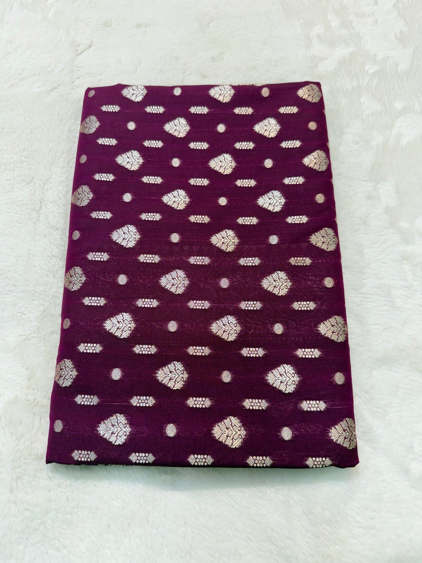 Maroon shade katan Banarasi silk Saree