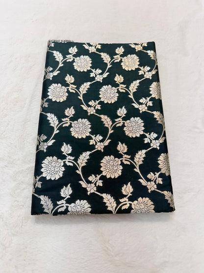 Bottle green shade katan Banarasi silk Saree