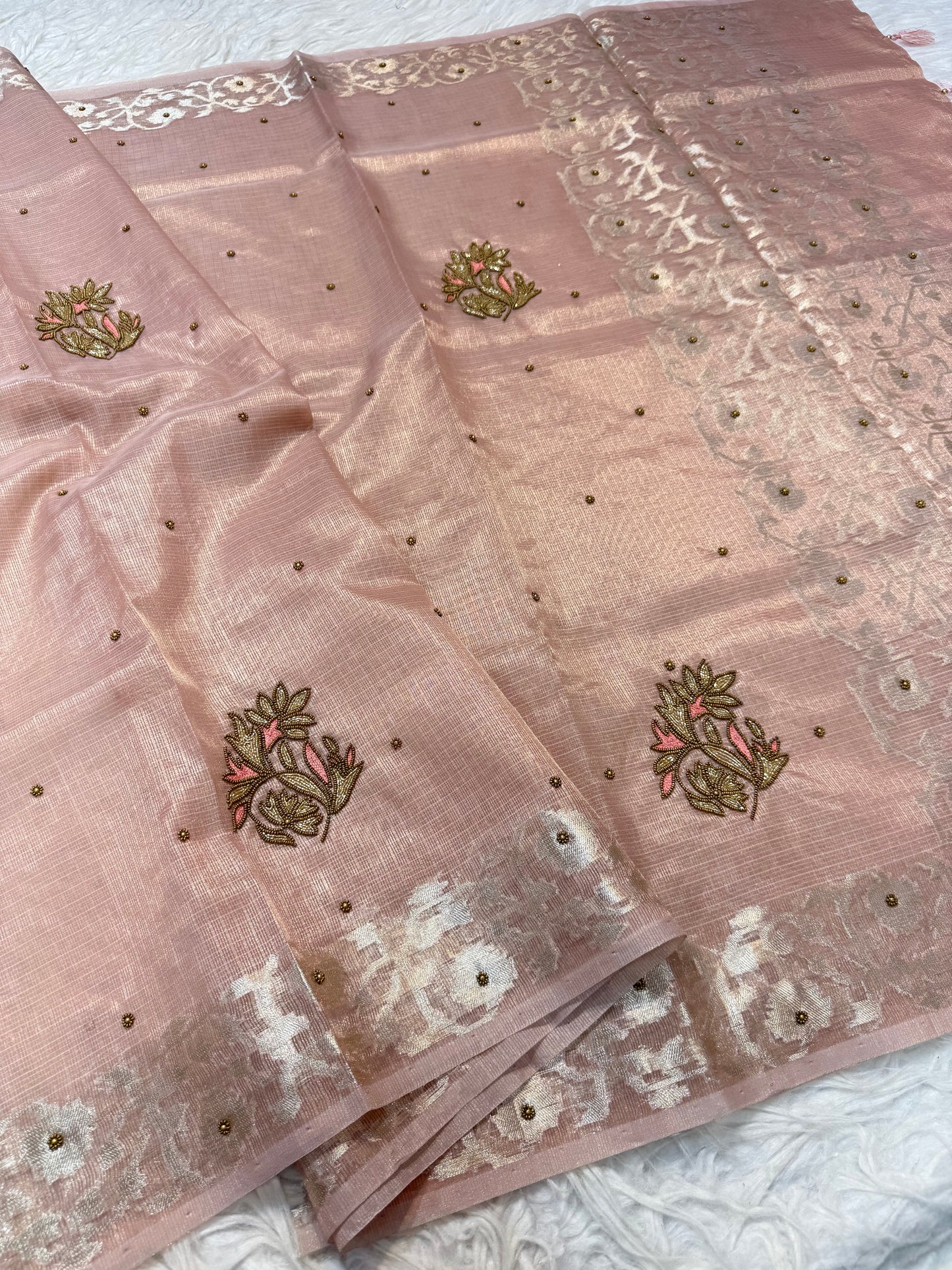 tissue kota handwork banarasi saree