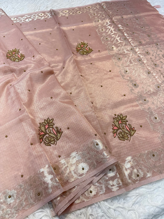 tissue kota handwork banarasi saree